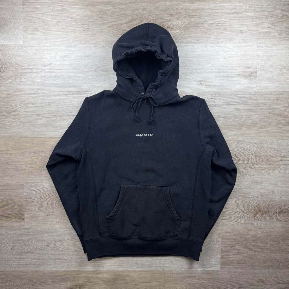 Supreme FW19 Micro Logo Heavyweight Canadian Fleece Hoodie M